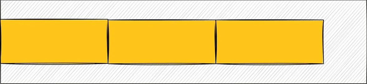 Justify content flex start using flex direction row illustration.